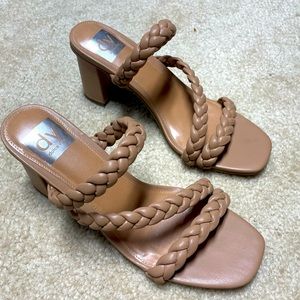 Dolce Vita braided strappy stacked sandals
